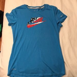 Nike Dri-fit American flag run t shirt